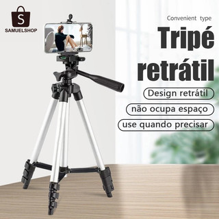 Tripé Universal, com Nível, 1.02m, para Câmera e Celular, Pronta Entrega