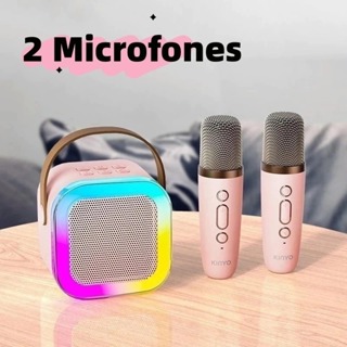 Caixa De Som Bluetooth Portatil Karaoke Com Microfone K12 Mini Sem Fio em Oferta na Shopee
