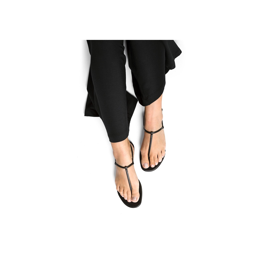 Sandalia Feminina Rasteirinha Free Flats T Strap Chinelo De Dedo Preta