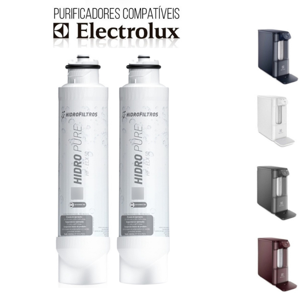 Kit 1 ou 2 Refil Filtro Vela Compatível Purificador Electrolux Pe12a Pe12b Pe12g Pe12v Pc01b Pc01x em Oferta na Shopee