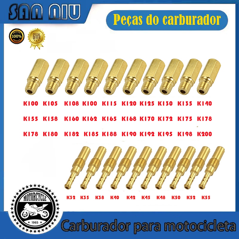 Kit 20 GiclêS Carburador Gigles Cg Fan Titan Bros125 150 Koso Oko Pwk em Oferta na Shopee