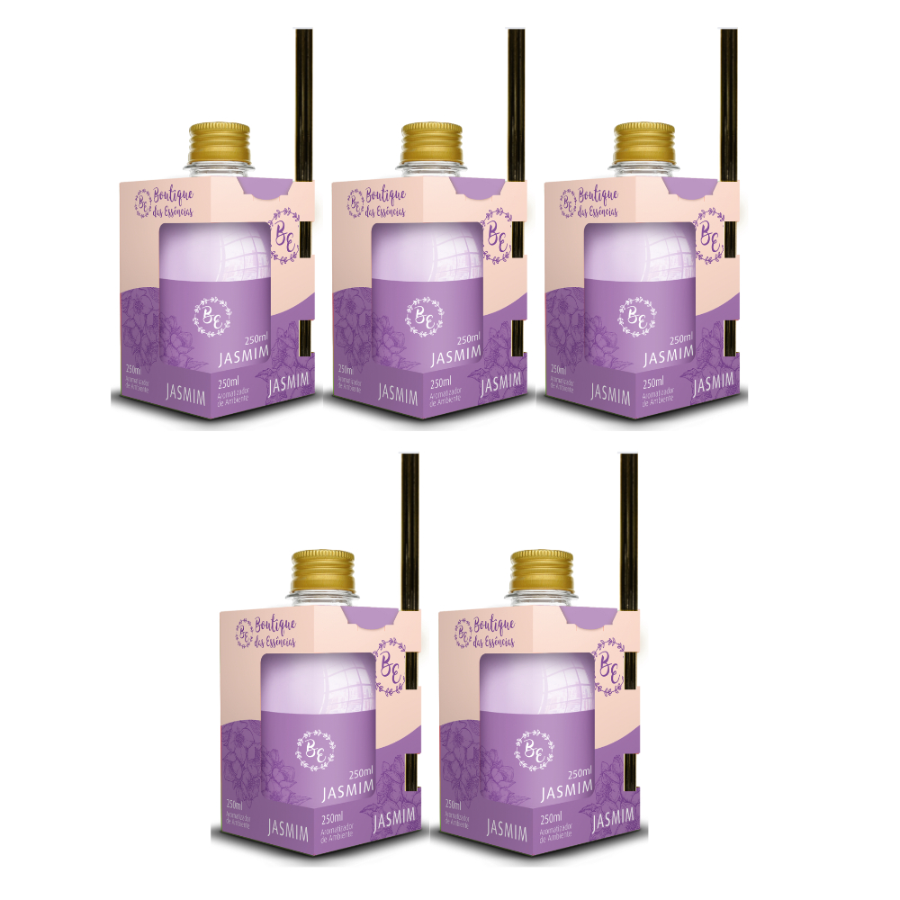 5 Difusor de ambiente Cheirinho 250ml Boutique jasmim