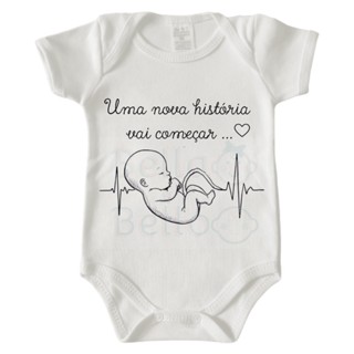 Body Bebê Infantil Personalizados( Uma nova História vai começar) em Oferta na Shopee