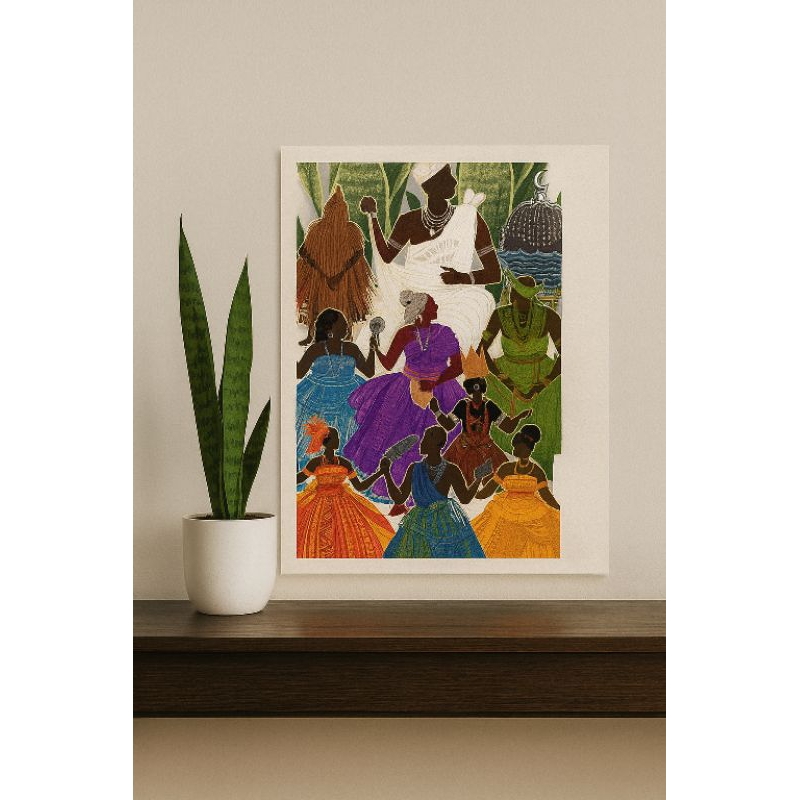 Quadro Decorativo Orixás Umbanda Nanã, Oxossi, Xangô, Oxum, Homulu, Abaluae, Iansã Yemanjá Oxalá Envio Imediato Presente