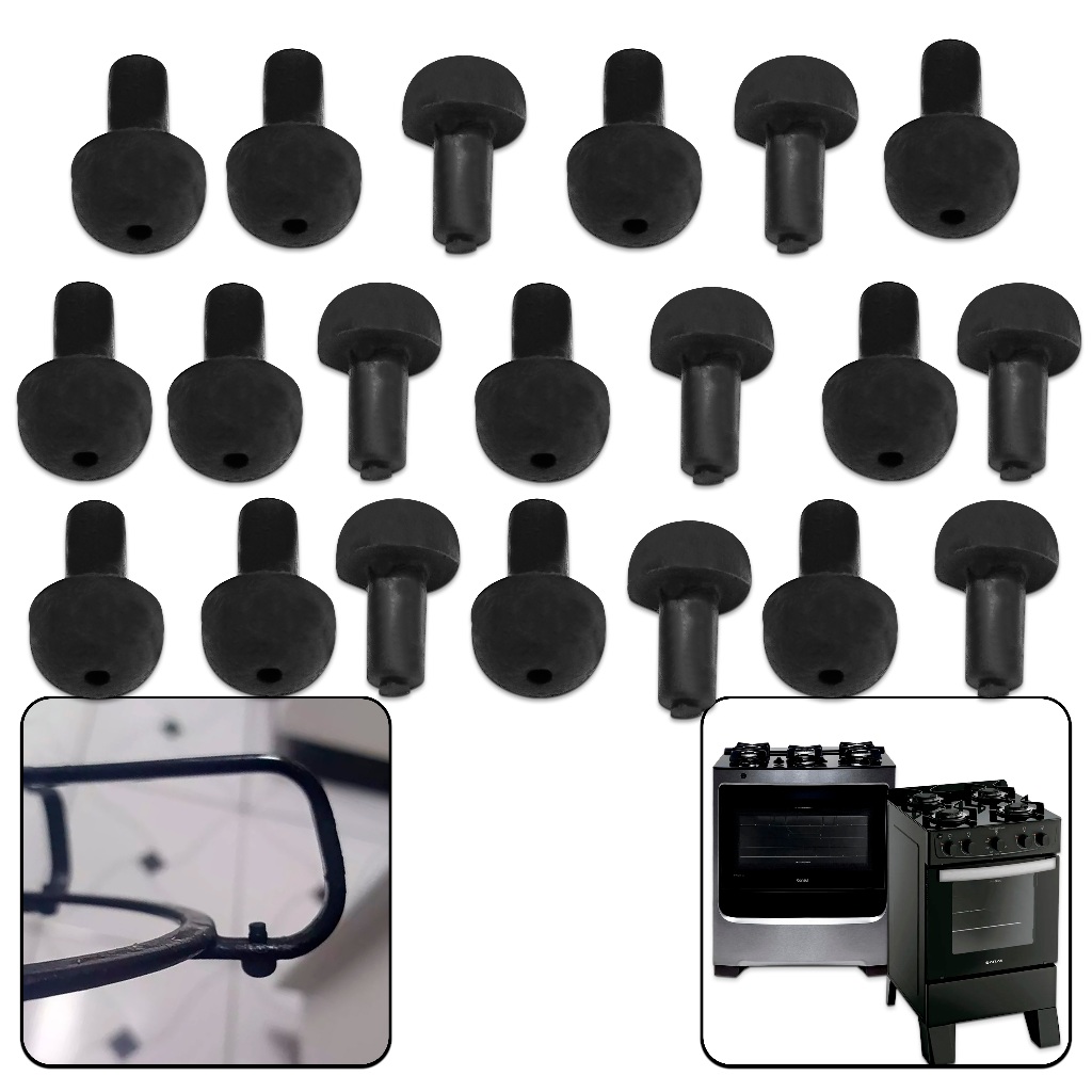 Pés Ponteira de Borracha apoio para Grade Grelha para Fogão Atlas Consul Dako em Oferta na Shopee