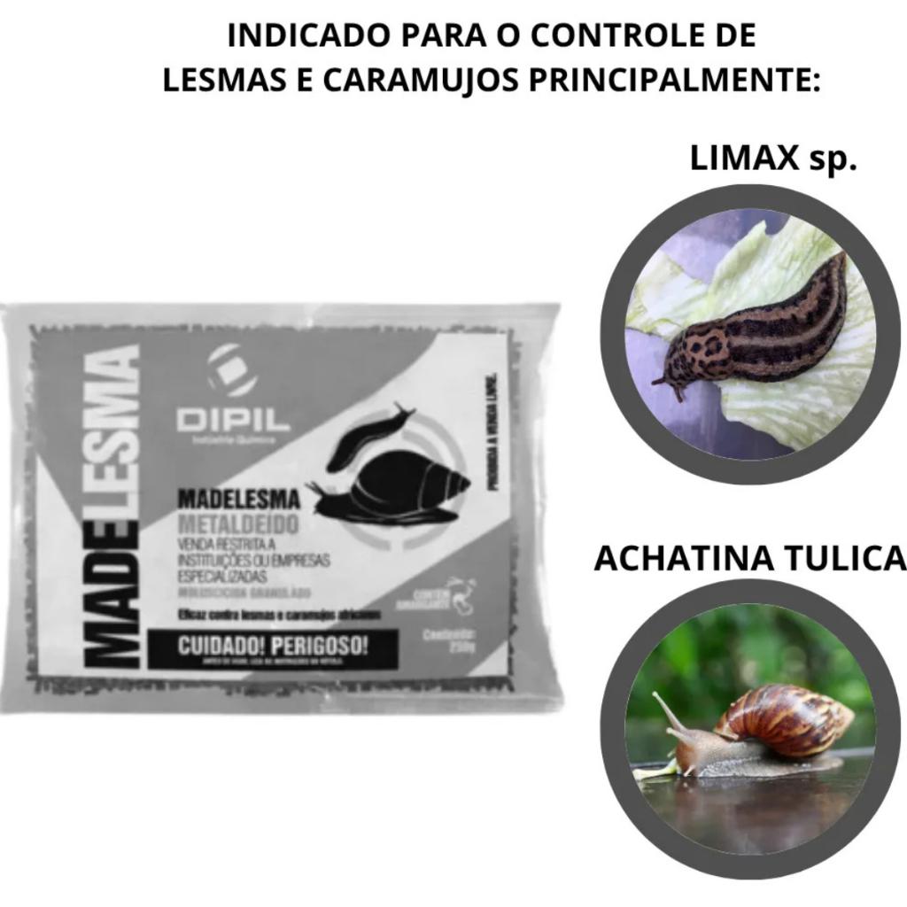 Madelesma Controle de Lemas e Caramujo Resistente a umidade 4x250g | 1kg — imagem 2 de 2