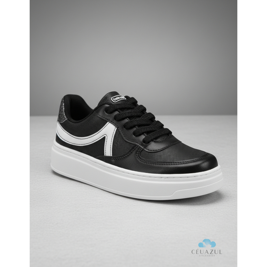 Tênis Beira Rio Feminino Casual Detalhe Glitter Conforto