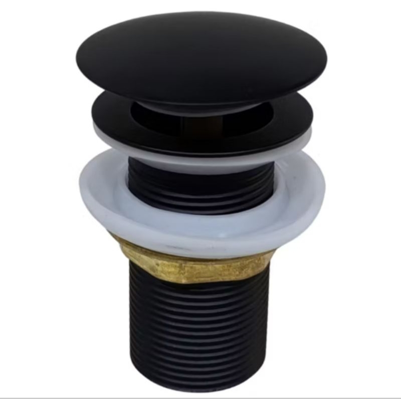 1 1/4Válvula Click Up Inteligente para Cubas e Lavatórios Metal preta de Alta Resistência14840B em Oferta na Shopee