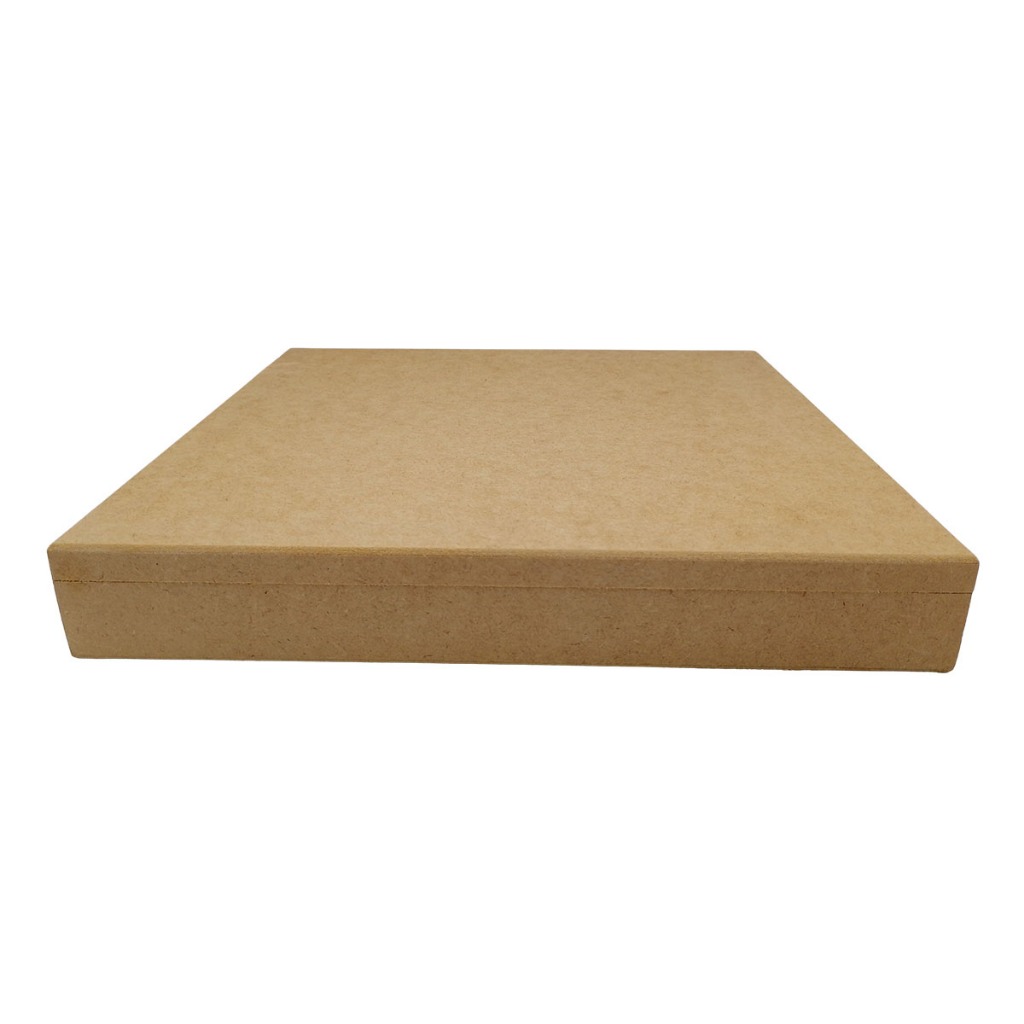 Caixa Mdf Cru 30x30x5 Cm Sem Fecho Com Dobradiças Para Decorar Presente Montagem Cestas