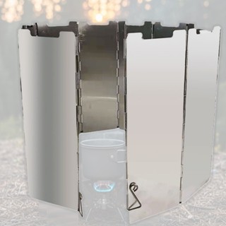 Para Vento Kit de Proteção Contra Vento para fogareiro c/ 8 chapas + bolsa de transporte em Oferta na Shopee