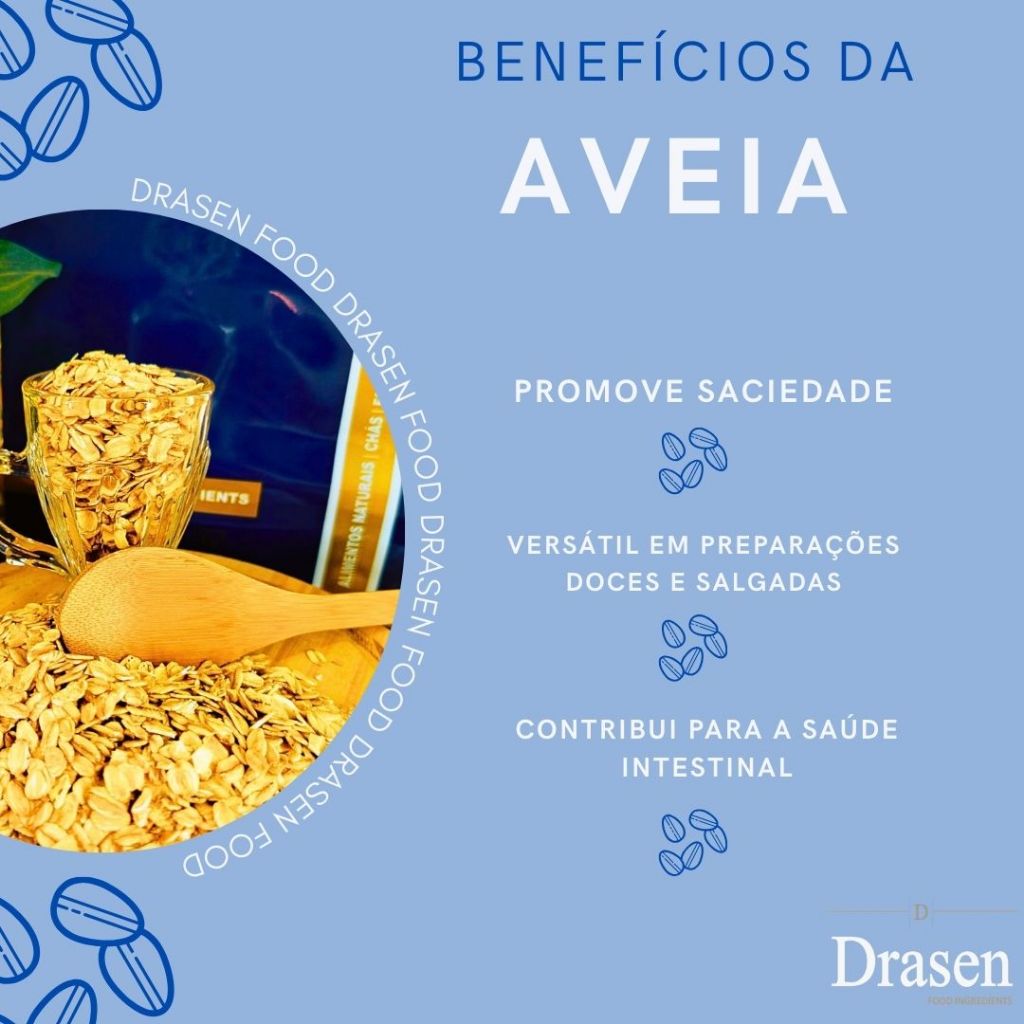 Aveia em Flocos Fina (500g ou 1kg) - Drasen Food