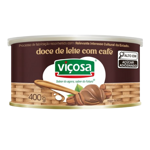 Doce De Leite Viçosa Cremoso Com Café Lata 400g