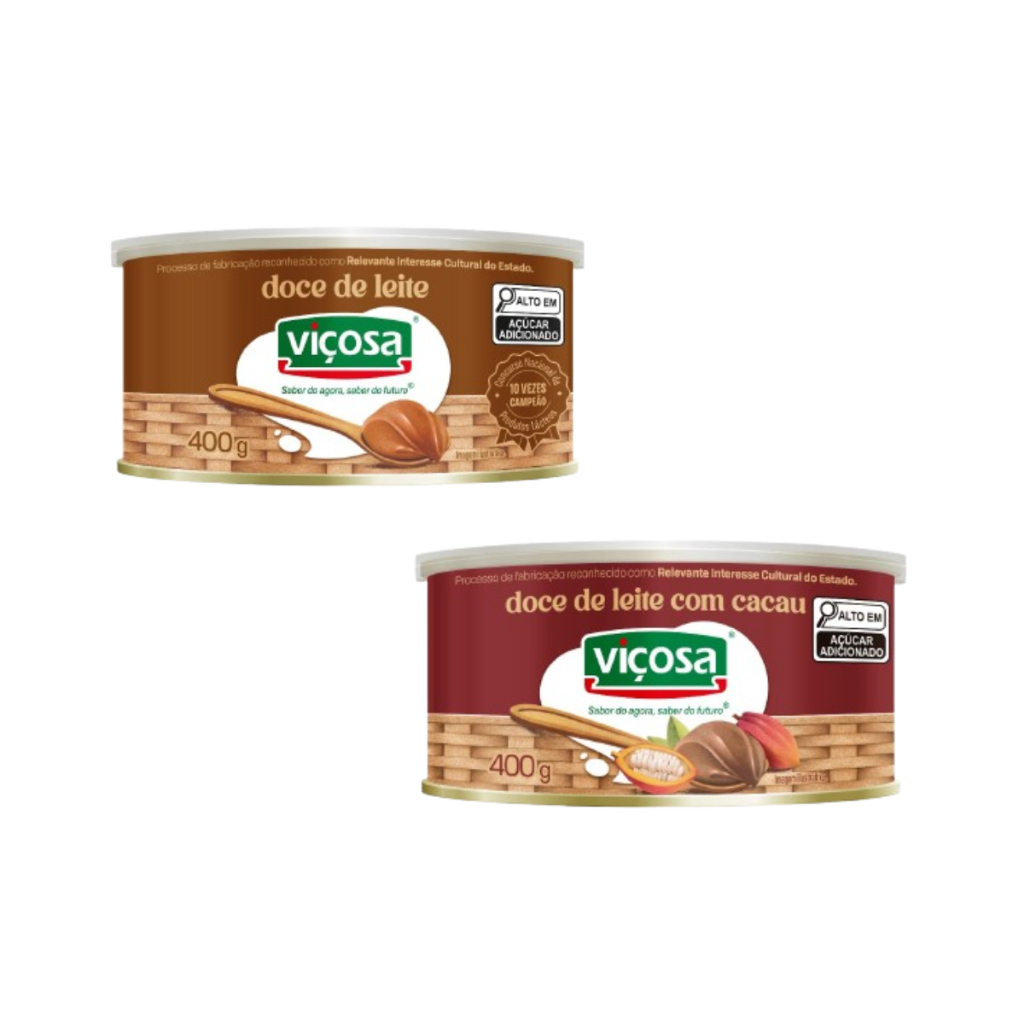 Doce De Leite Viçosa Tradicional 400g + Viçosa Cacau 400g