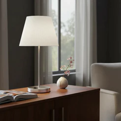 Luminária de Mesa abajur Premium base de alumínio com interruptor com Cúpula 3d soquete nacional