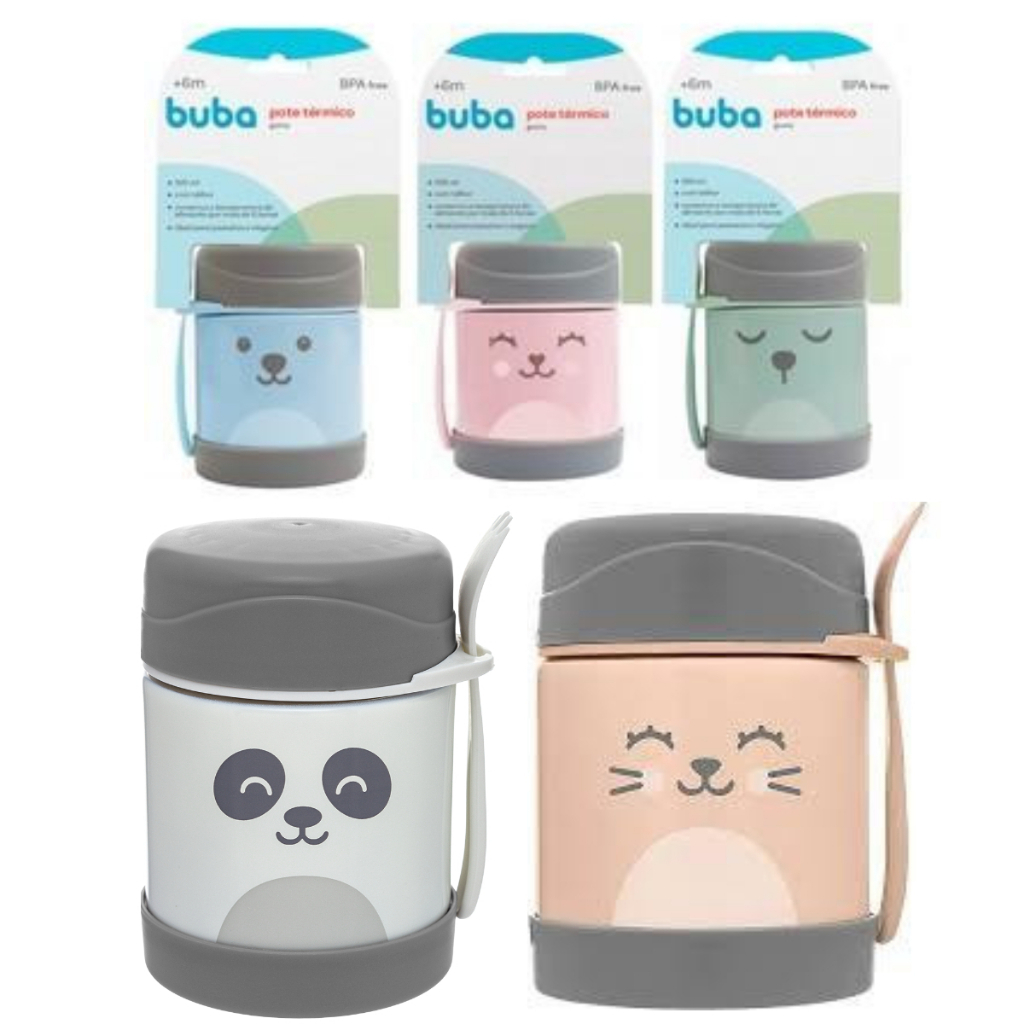 Pote Térmico Com Garfinho Gumy +6 Meses 320ml Da Buba