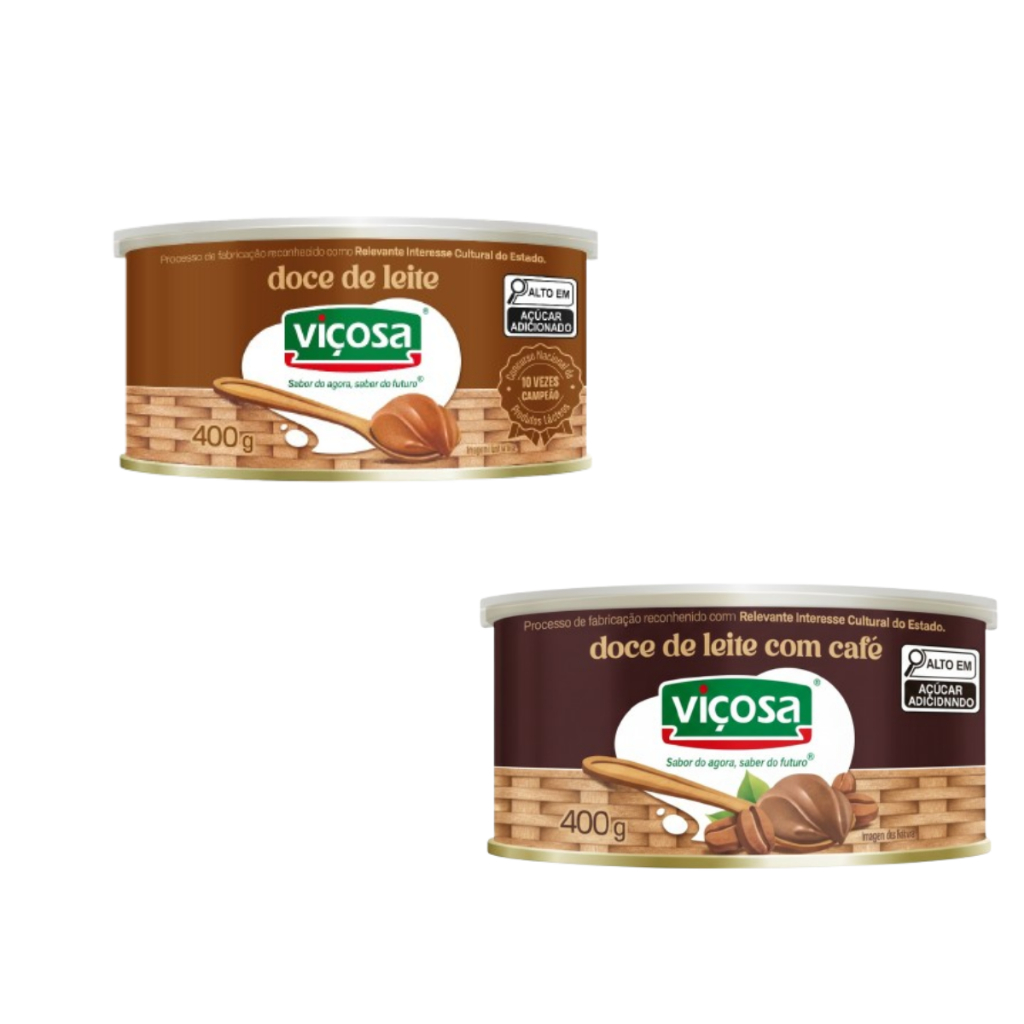 Doce De Leite Viçosa Tradicional 400g + Viçosa Café 400g