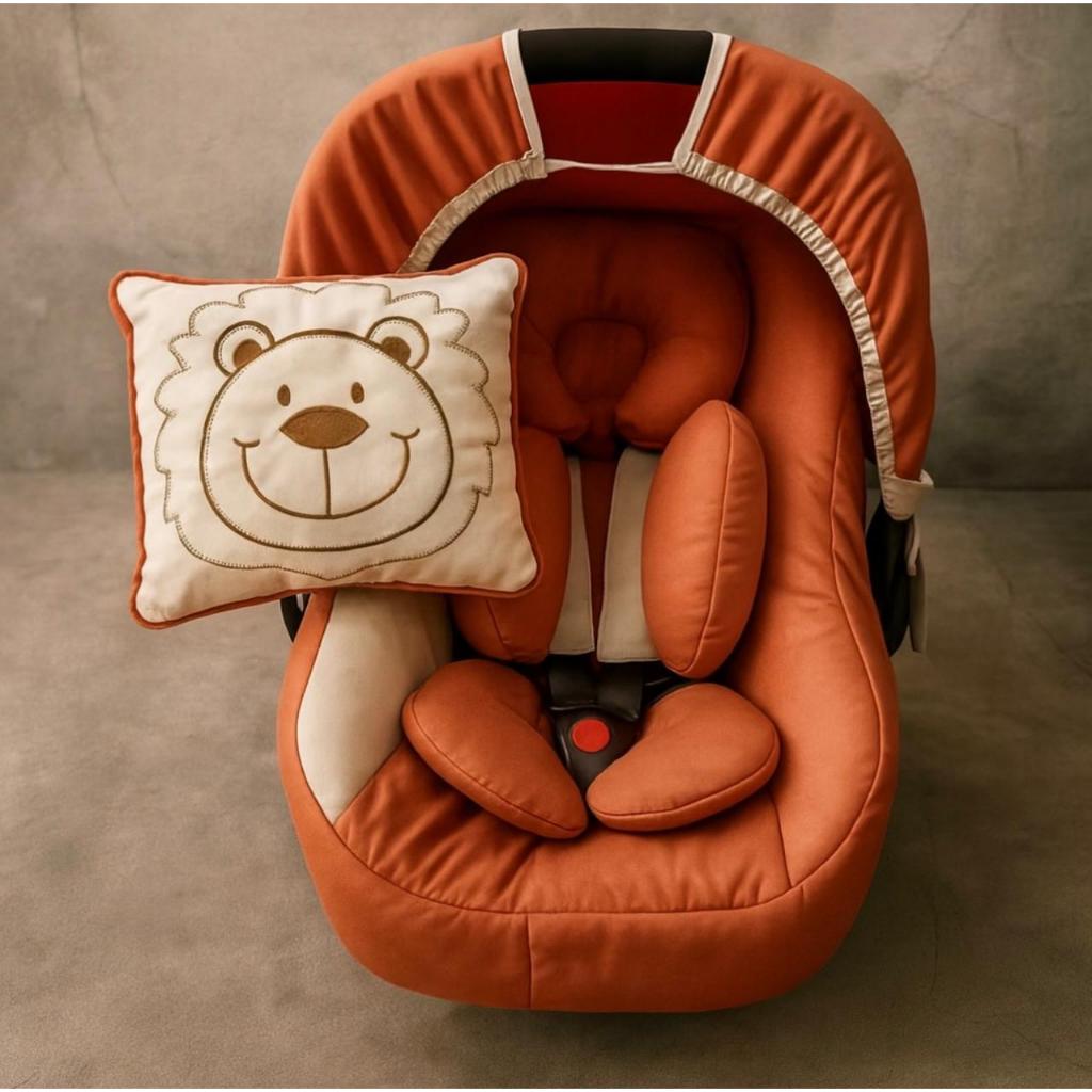Kit Bebê Conforto 6 Peças – Capa, Capota, Protetores de Cinto, Travesseirinho e Apoio Redutor
