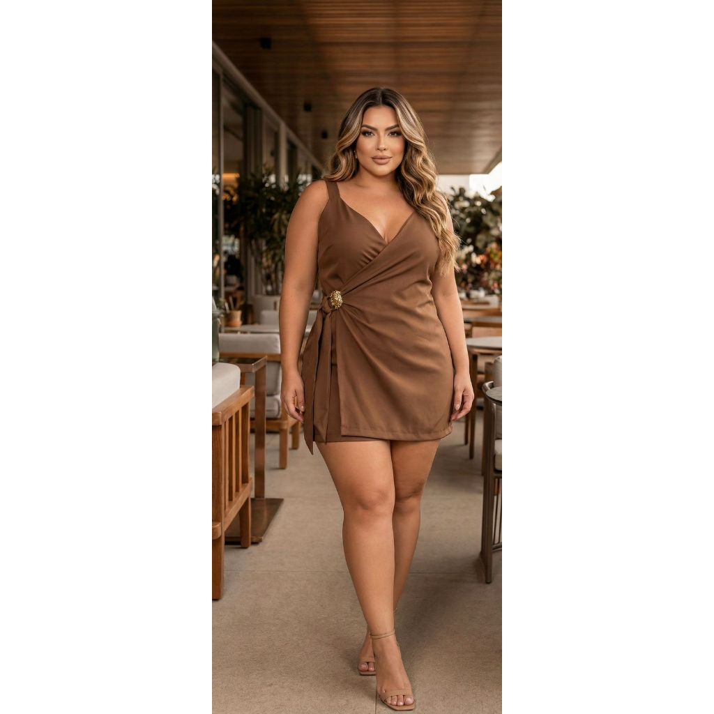 Macaquinho Feminino Ianna Alfaiataria Premium com Elastano em Oferta na Shopee