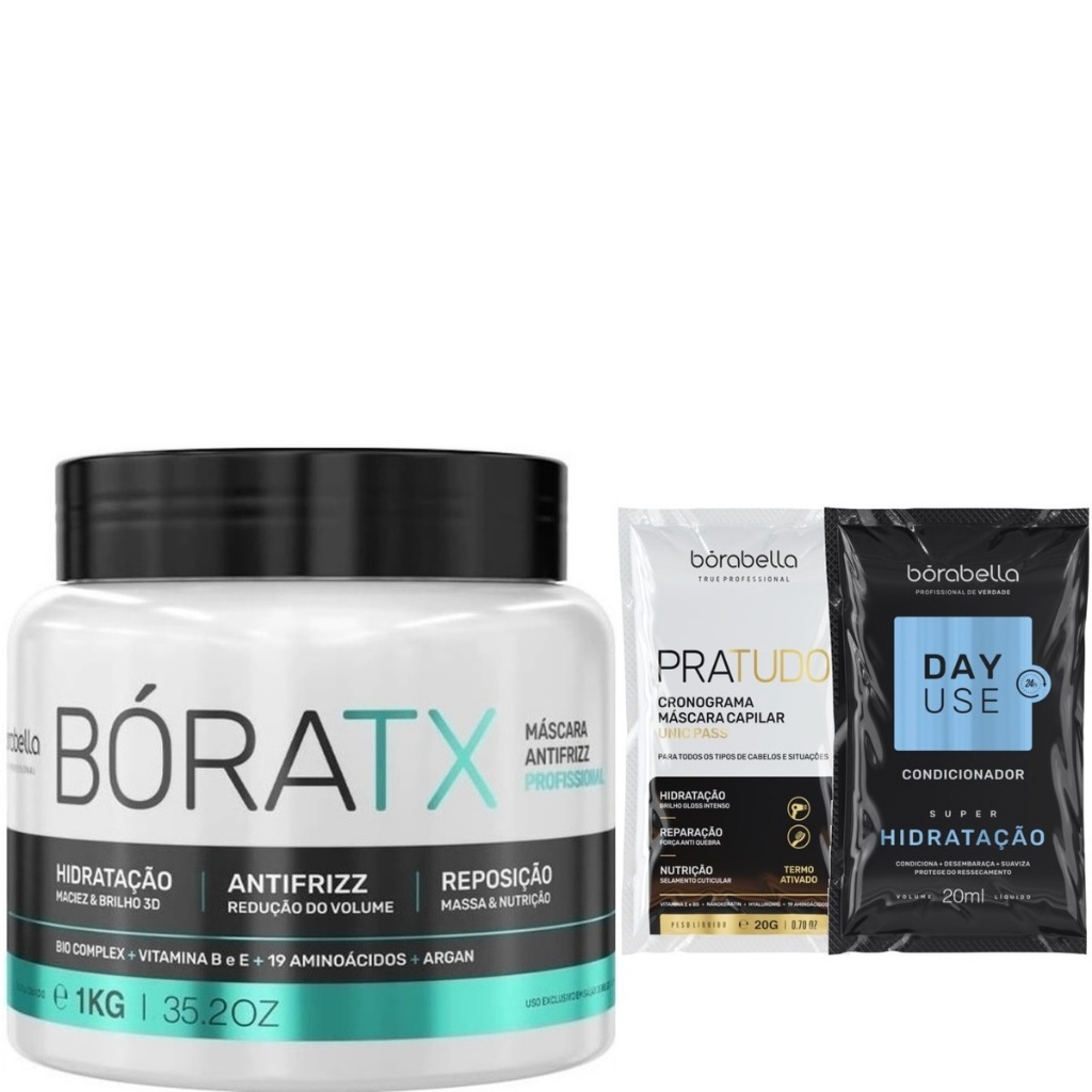 Borabella Bóratx Realinhamento 1kg + Sachês em Oferta na Shopee