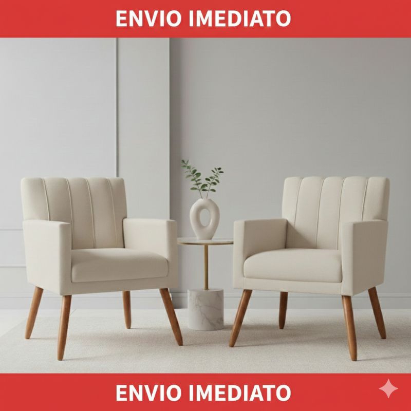 kit poltronas Cecília modernas para escritório