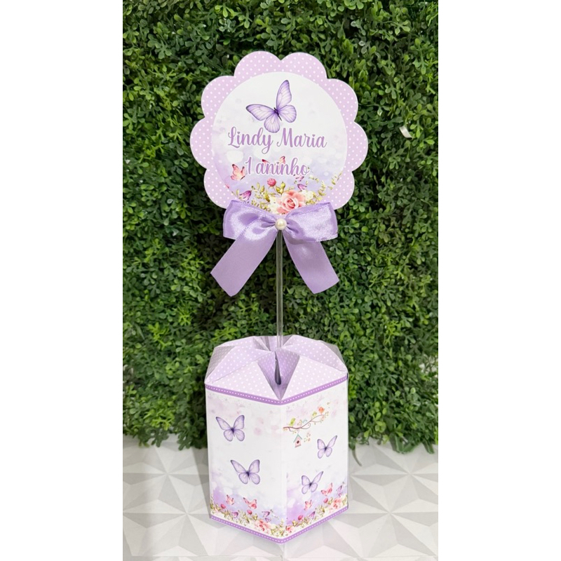 Caixa Sextavada Personalizada / Centro de Mesa / Aniversário / Lembrancinha de Festa Infantil Semi montad