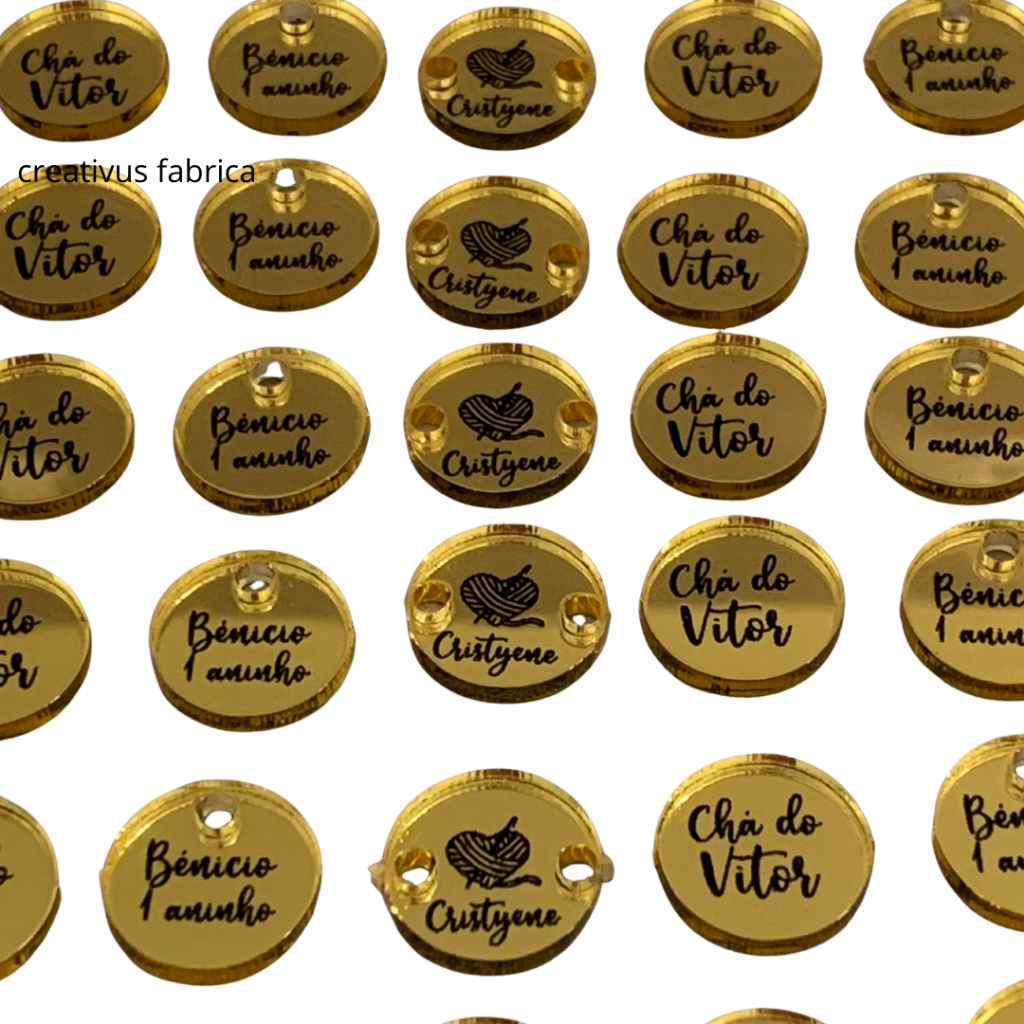 Kit 110 Tags Redondas 1,3cm – Acrílico Personalizado em Oferta na Shopee