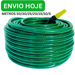 Mangueira De Jardim Trançada Reforçada Metros Completa Limpeza Quintal Verde em Oferta na Shopee