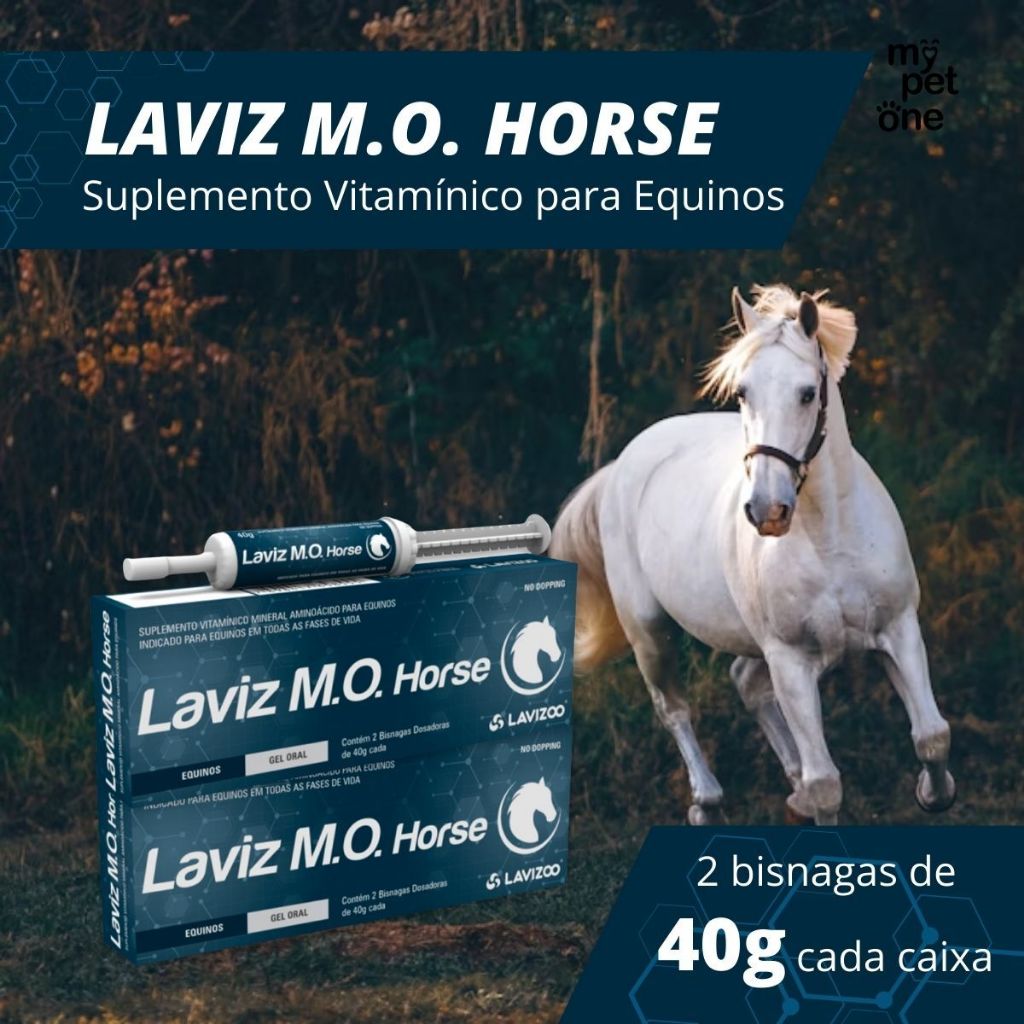 Kit 2 Laviz M.O Horse 2x40g Suplemento -  Lavizoo em Oferta na Shopee