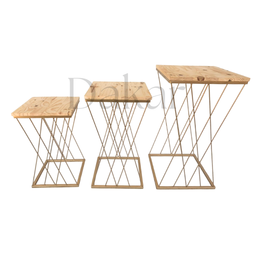 Trio de Mesas Teia para Decoração Festa Aniversario Chá Revelação