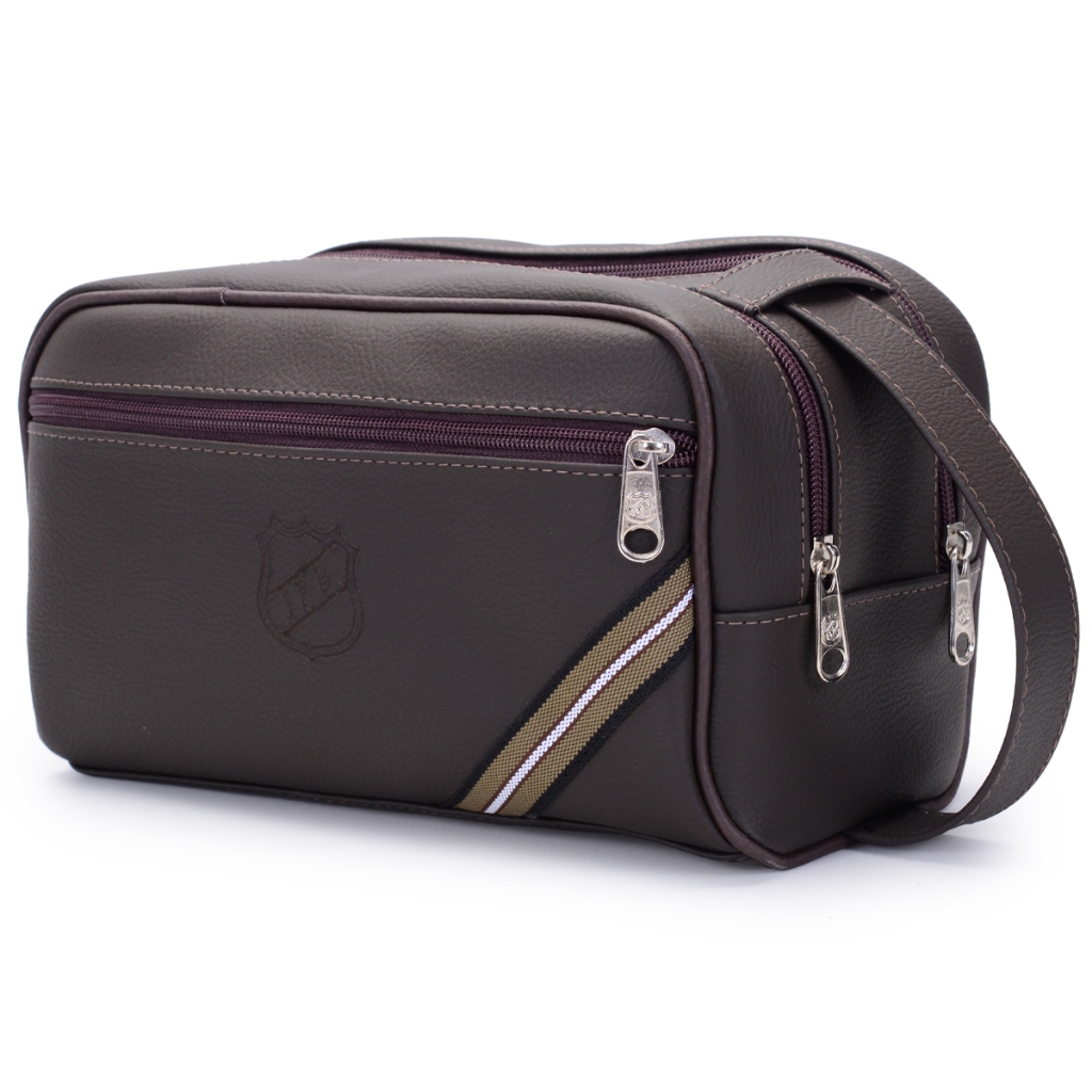 Necessaire Masculina Organizador de Mala Viagem Necessaire Feminina Porta Maquiagem Couro Sintético Impermeavél