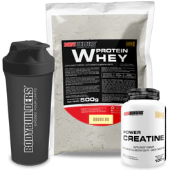 Kit para Definição Whey Protein Concentrado 500g + Power Creatina 100g + Coqueteleira - Bodybuilders