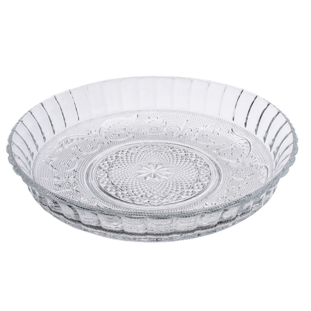 Centro de Mesa Boleira Prato Royal Vidro Resistente 30cm em Oferta na Shopee