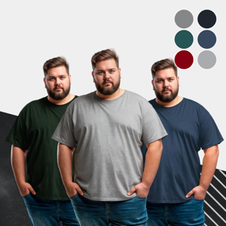 Camiseta Masculina Plus Size G1 ao G8 100% Algodão Fio 30.1 Penteado Confortável em Oferta na Shopee