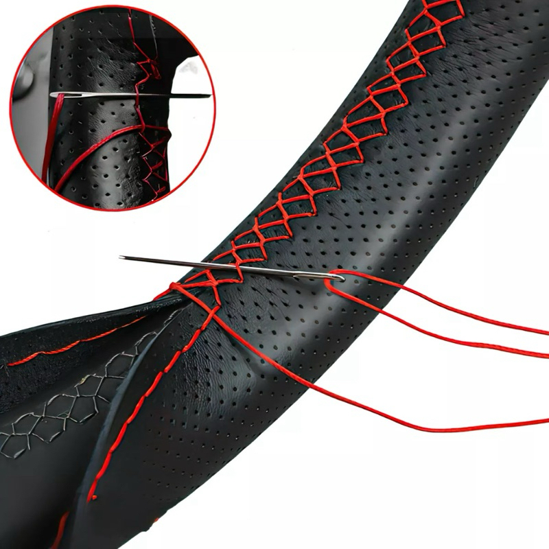 Capa de Volante Automotiva Costurada Acabamento Premium Pegada Segura em Oferta na Shopee