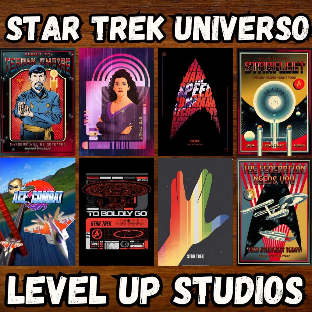 Star Trek Universo - Placas Quadros Decorativos Posters - Sci-Fi Espaço Frota Estelar
