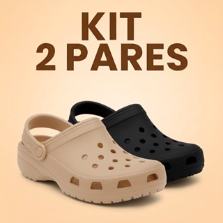 Kit 2 Babuche Unissex Sandália Classic Confortavel Ventilado Leve Enfermagem Hospitalar Clinicas em Oferta na Shopee