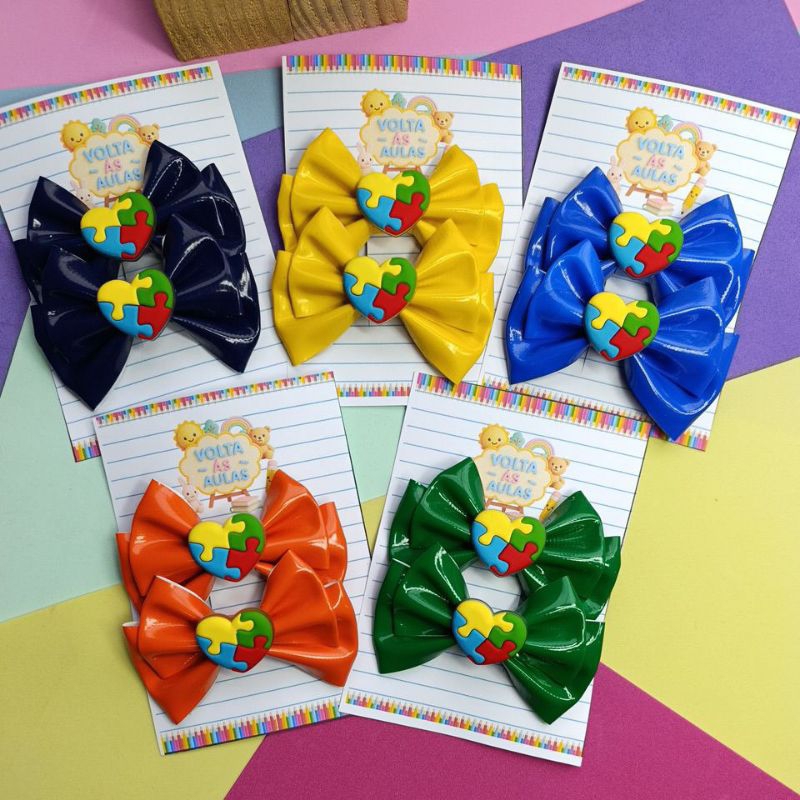 Parzinho infantil autismo/laço autismo/laço escolar autismo/ parzinho autismo escolar