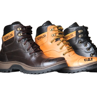 Promoção Bota 100% Couro CAT em Oferta na Shopee