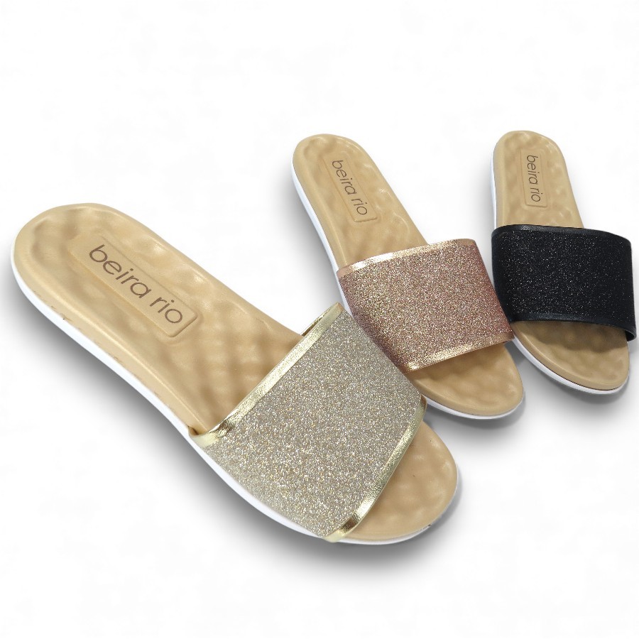 Chinelo Slide Feminino Beira Rio 8360353 Glitter em Oferta na Shopee