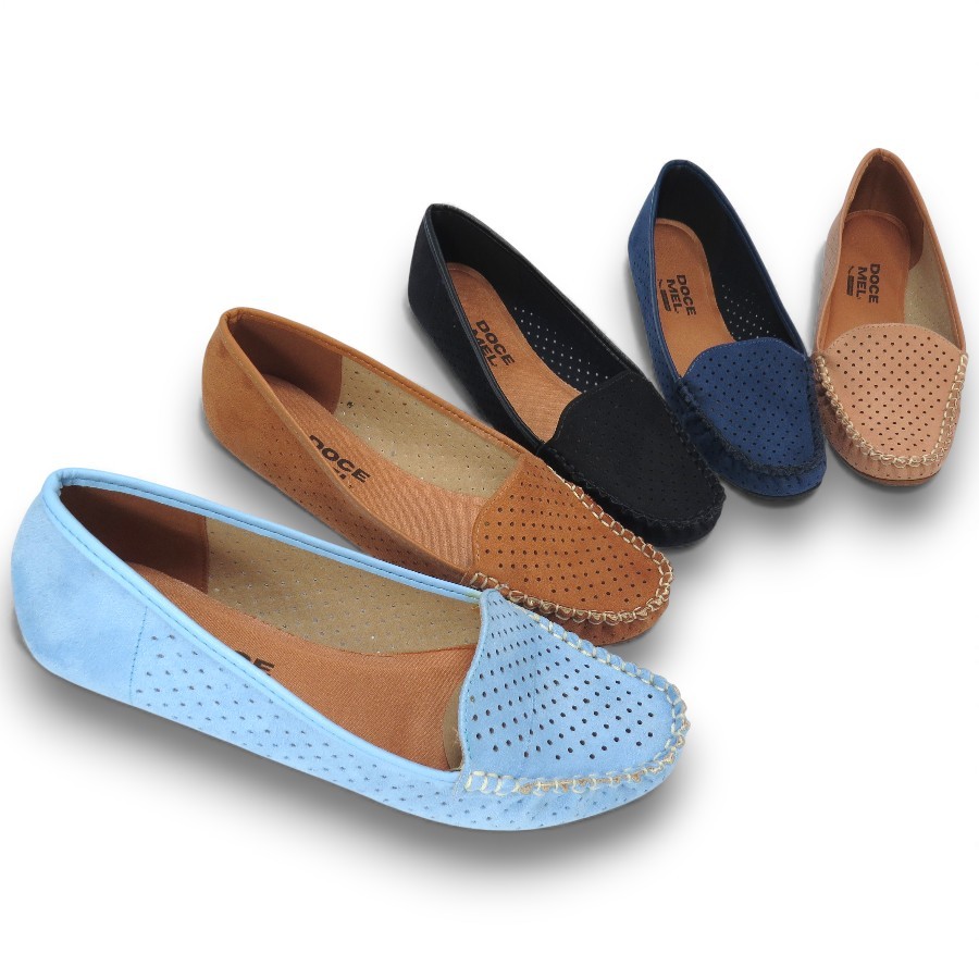 Sapatilha Feminina Mocassim Feminino Doce Mel 1187303 em Oferta na Shopee