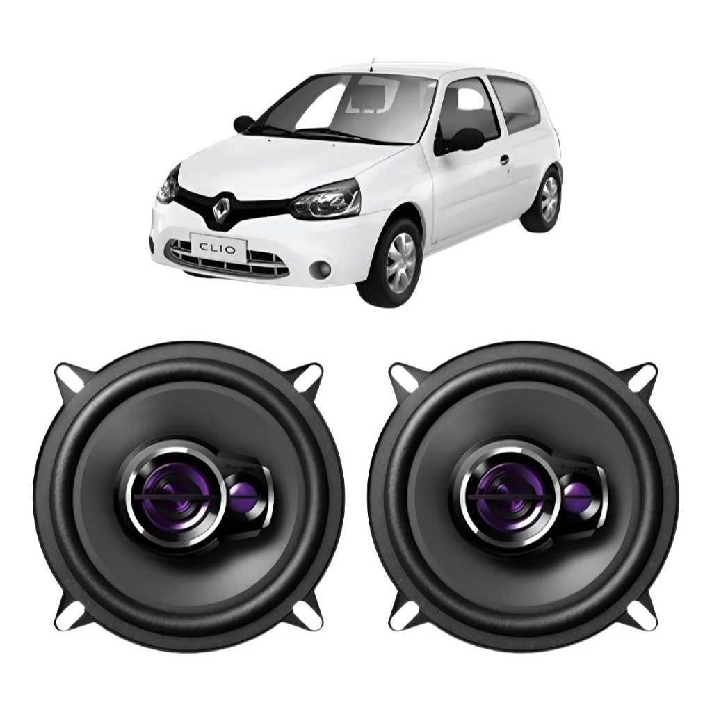 Kit Alto Falante Pioneer Porta Renault Clio Nacional 2 Porta Preto