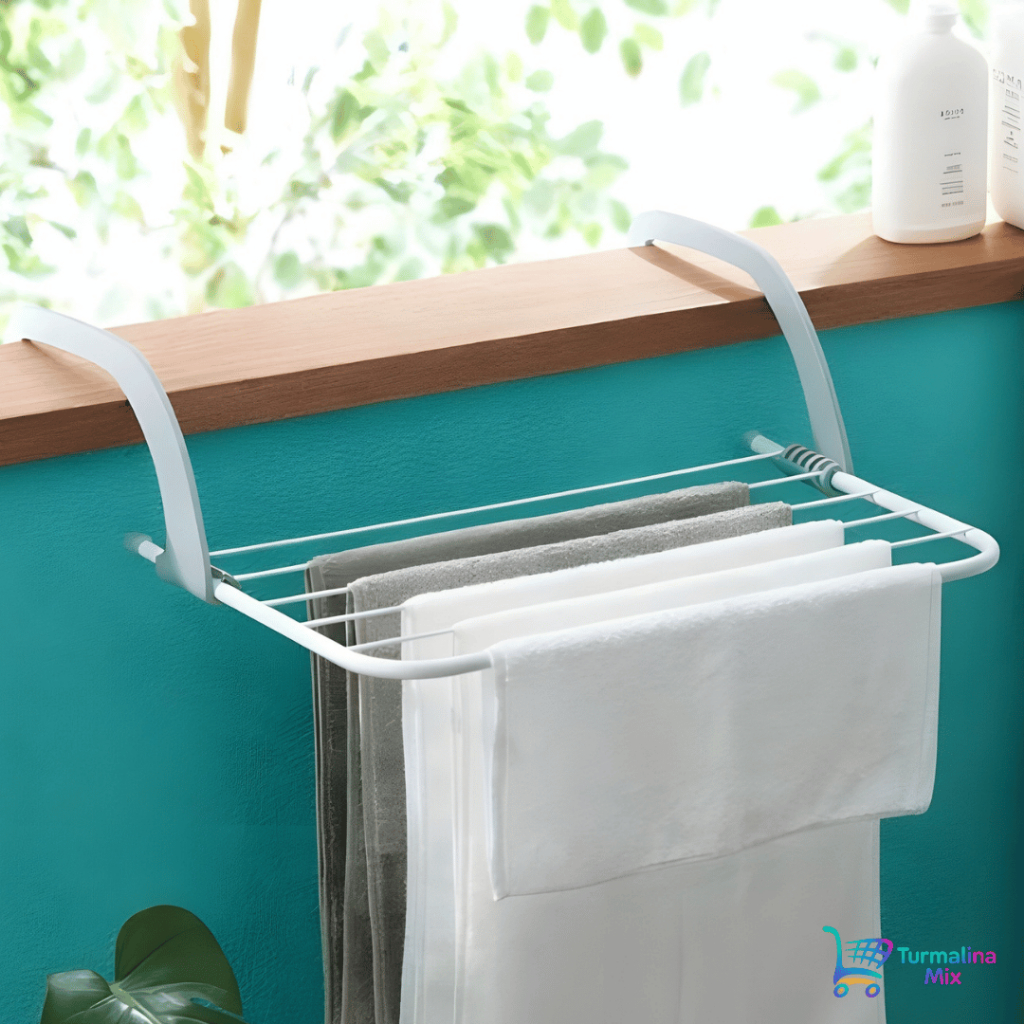 Varal Para Apartamento Portátil Varal de Parede Dobrável Compacto Apartamento Varal Retrátil Roupas