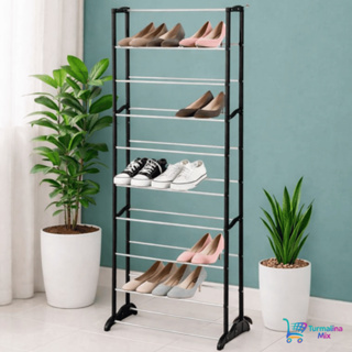Sapateira Vertical Organizadora 10 Andares Versátil Compacta Vertical 20 Pares De Sapato em Oferta na Shopee