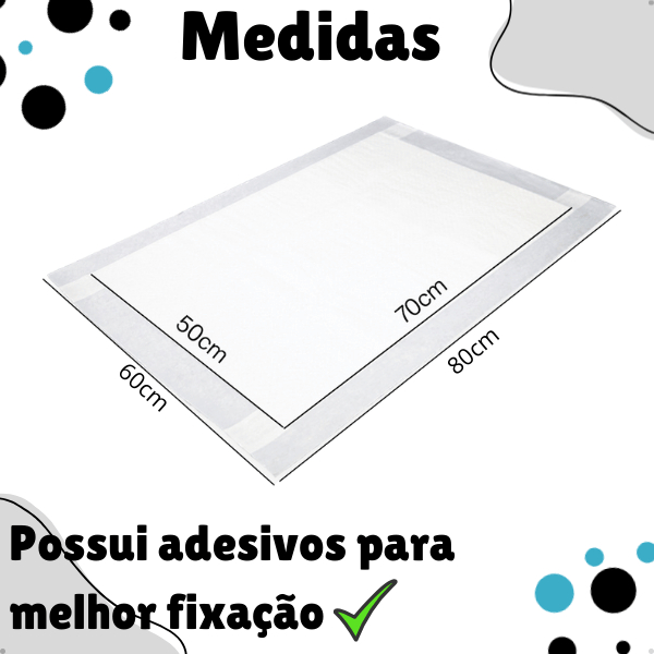 Tapete Higiênico Descartável para Cachorro Premium Ultra Absorvente 80cm x 60cm - 30 Unidades