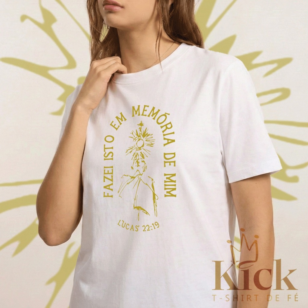 Camiseta Cristã Unissex Eucaristia - Lucas 22:19