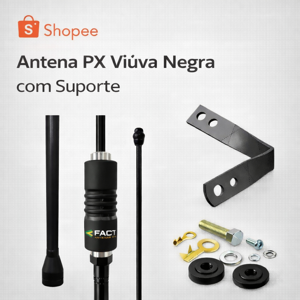 Antena Px Viuva Negra Suporte Px Caminhão Man Tgx