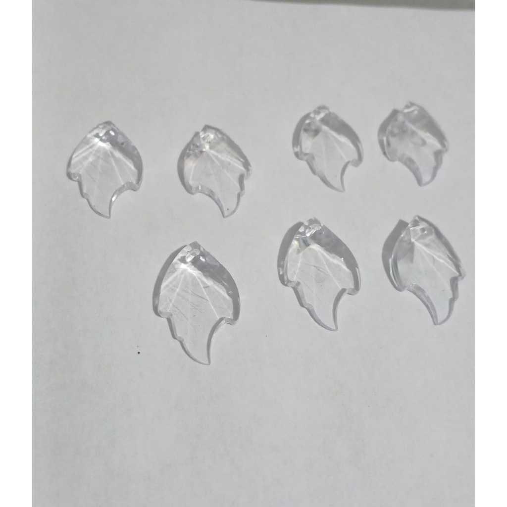 1 pacote de ponteira Asa de Anjo 15x25mm  cristal para lustres artesanato cobre jarra