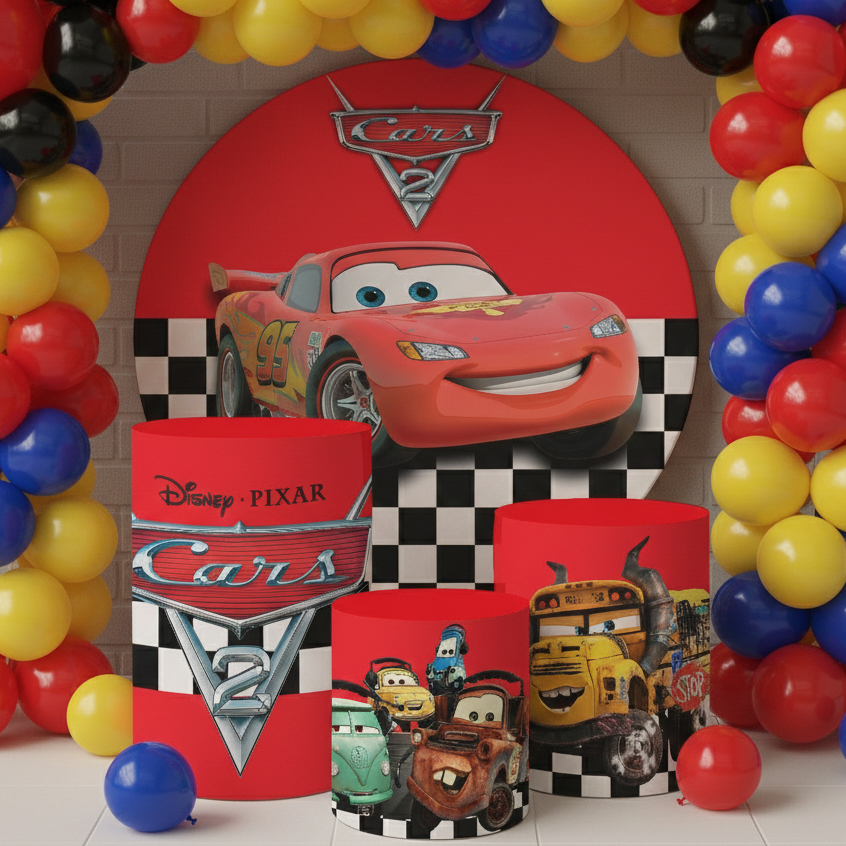 Trio Capas Cilindro  Painel Veste Fácil Carros Relâmpago McQueen Envio Rápido