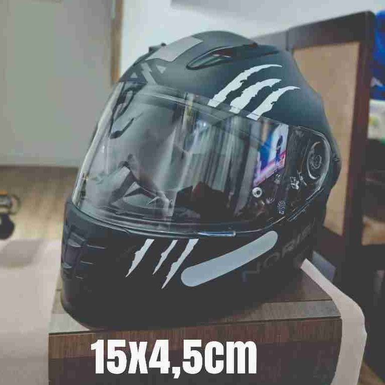 Adesivos Garras de Monstro para capacete Moto 15x4cm em Oferta na Shopee