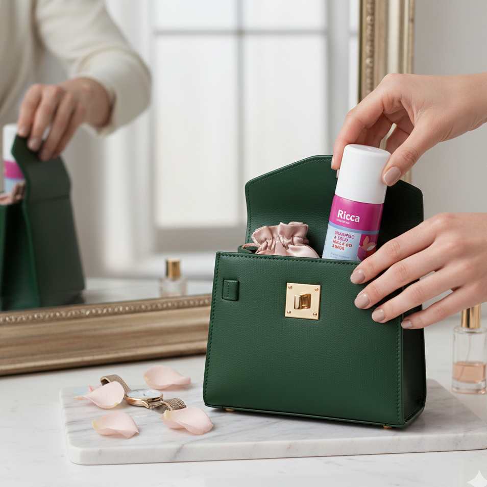 SHAMPOO A SECO MAÇÃ DO AMOR RICCA 50ML - Dry Shampoo - Oil Absorbing Hair Spray em Oferta na Shopee